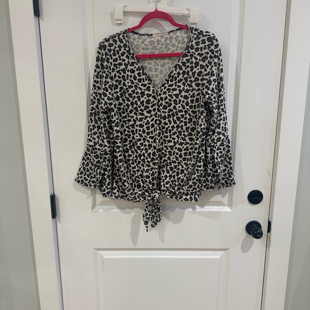 Twenty Second Black and White Leopard Blouse